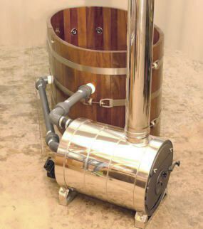 Hot Tub mit holzbeheiztem Unterwasserofen - Model 3